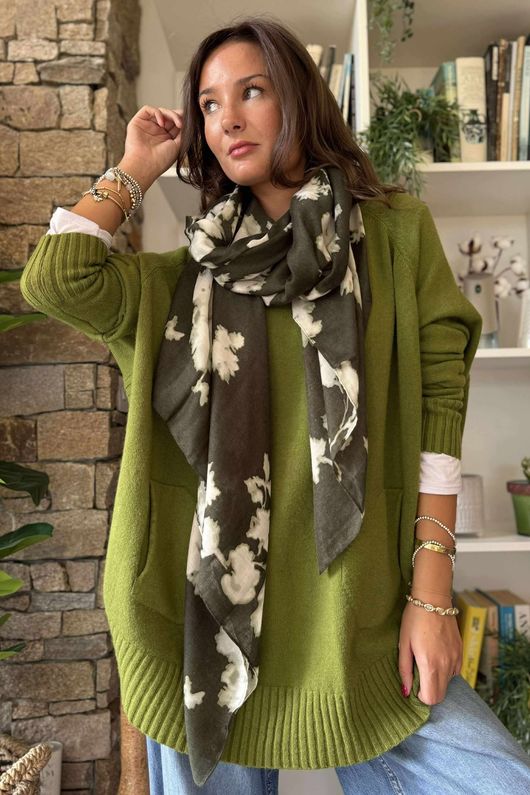 Charli Circle Knit Top Olive 